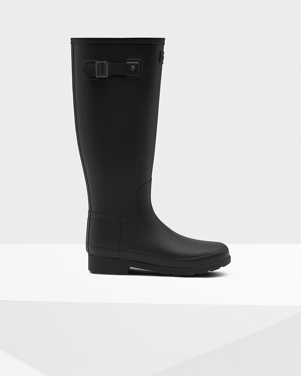 Bottes Hautes de Pluie Hunter Original Refined Femme Noir ZNIQTCR-49